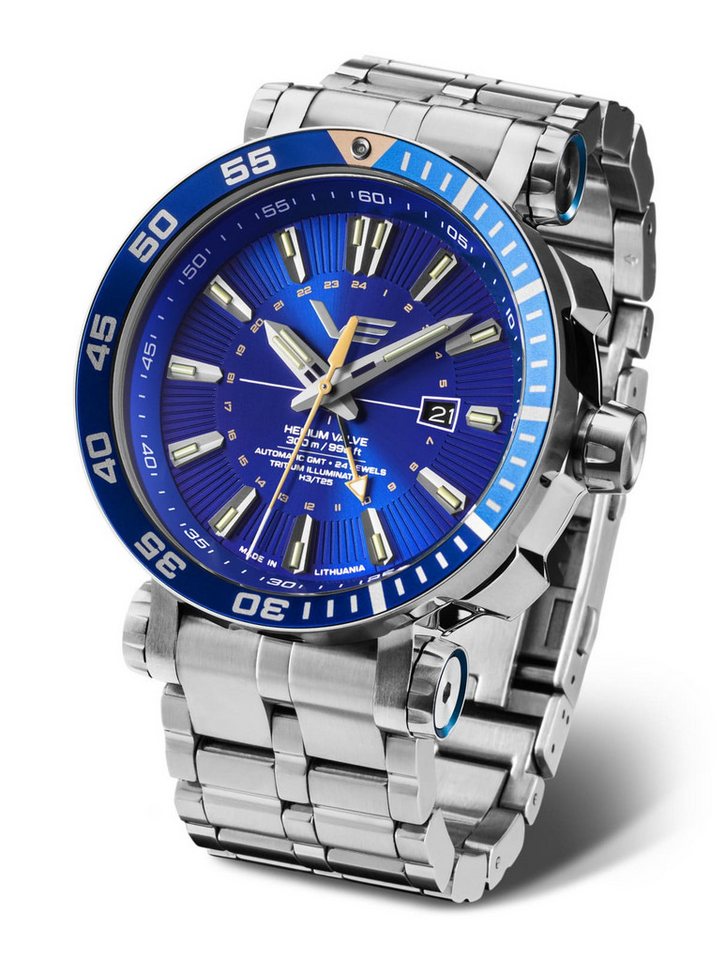 Vostok Europe Automatikuhr Energia Rocket 575A716-B – Blaues Zifferblatt, Edelstahlarmband, 48 mm, 30 ATM von Vostok Europe