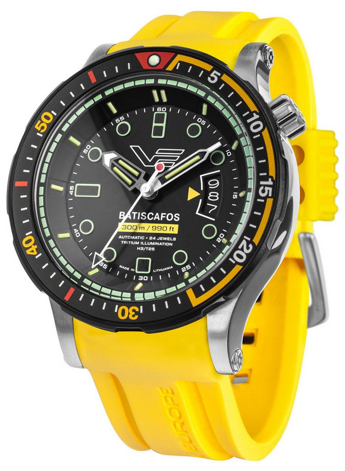 Vostok Europe Automatikuhr Taucher Batiscafos Gelb/Schwarz von Vostok Europe