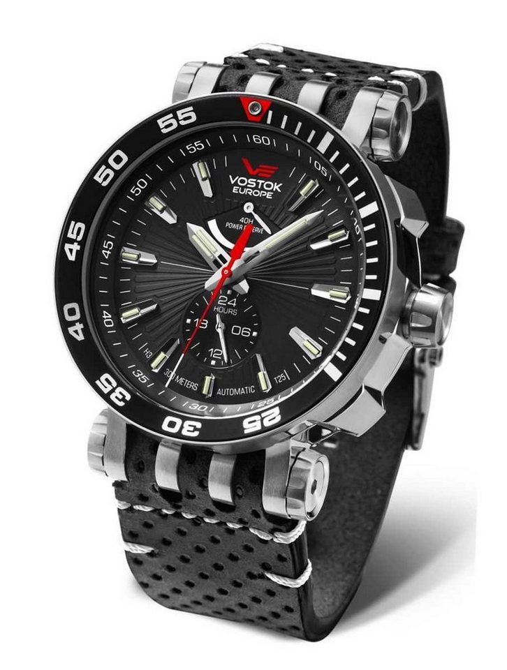 Vostok Europe Automatikuhr XXL Energia Rocket Herrenuhr 575A538 Lederband 48 mm von Vostok Europe