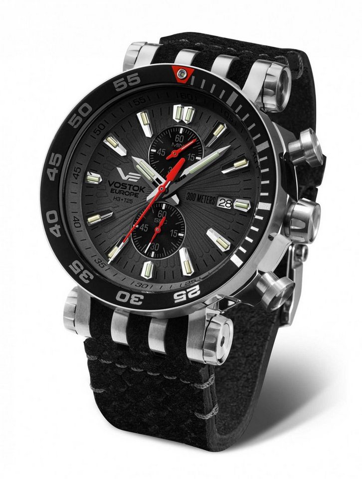 Vostok Europe Chronograph Energia Rocket Herrenuhr 575A588-L Lederband 48 mm von Vostok Europe