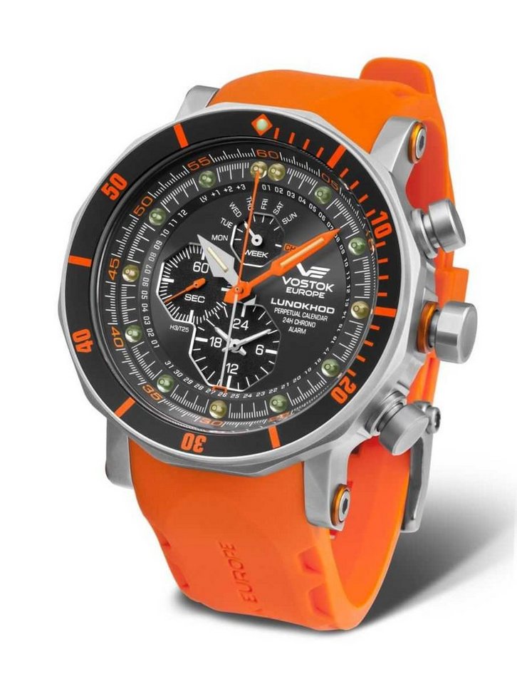 Vostok Europe Chronograph Lunokhod 2 Herrenuhr 620A506-S Silikonband 49 mm von Vostok Europe