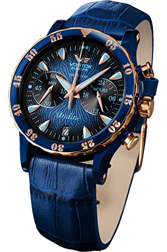 Vostok Europe Damen Analog Quarz Uhr mit Leder Armband VK64-515E628 von Vostok Europe