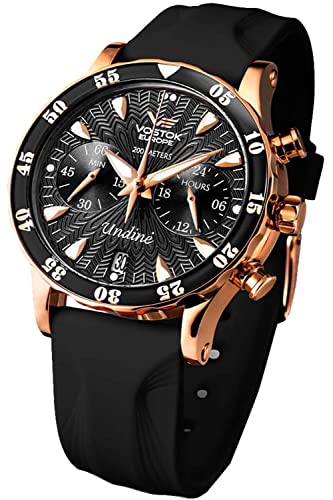 Vostok Europe Damen Analog Quarz Uhr mit Silikon Armband VK64-515B568 von Vostok Europe