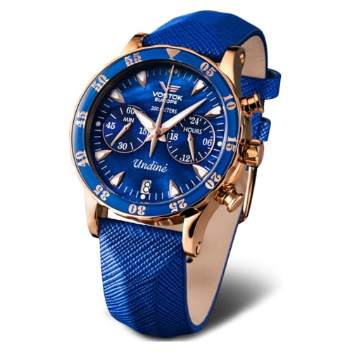 Vostok Europe Herren Chronograph Japanisches Quarzwerk Uhr mit Silikon Armband VK64-515B670 Vostok Europe Herren Chronograph Japanisches Quarzwerk Uhr mit Silikon Armband VK64-515B670 von Vostok Europe