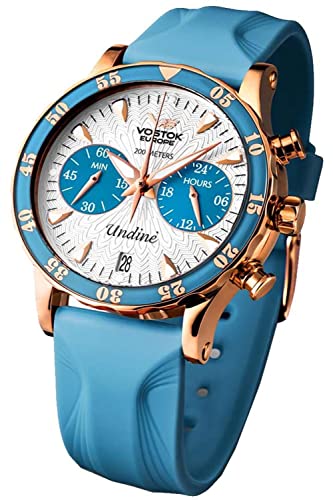 Vostok Europe Damen-Chronograph mit 3 Armbändern VK64-515B527 von Vostok Europe