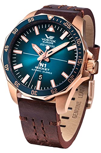 Vostok Europe Rocket Herren Uhr analog Automatik mit Leder Armband NH35A-225B616 von Vostok Europe