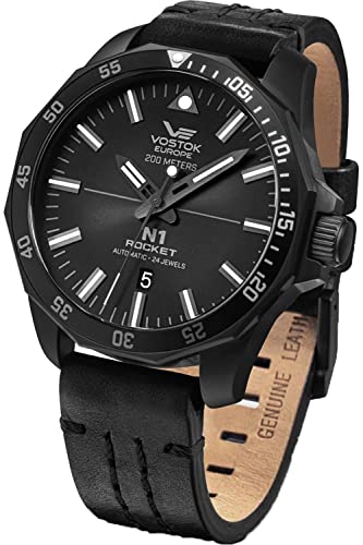 Vostok Europe Rocket Herren Uhr analog Automatik mit Leder Armband NH35A-225C617 von Vostok Europe