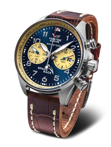 Vostok Europe Herrenuhr Space Race Chronograph Braun/Blau 6S21-325A667 von Vostok Europe