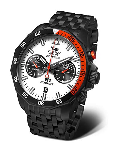 Vostok Europe Herrenuhr mit Edelstahlband N1 Rocket Chronograph Miyota 6S21 20 ATM Datum 225C620-B von Vostok Europe