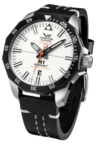 Vostok Europe Herrenuhr mit Lederband N1 Rocket Automatik 20 ATM SII NH35A Datum 225E711 von Vostok Europe