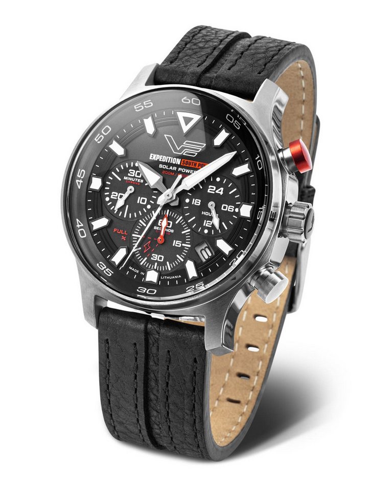Vostok Europe Solaruhr Expedition South Pole Chronograph – Herrenuhr, 43 mm, Lederarmband 592A761-L von Vostok Europe