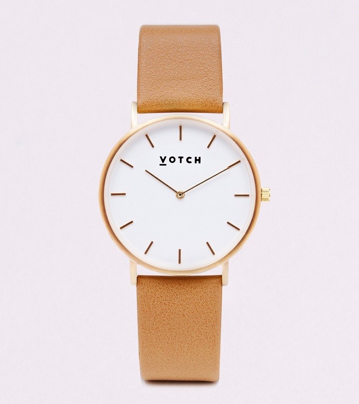 VOTCH vegane Uhr Unisex Tan / Gold von Votch