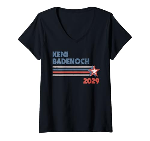 Damen Kemi Badenoch 2029 Premierminister General Election UK T-Shirt mit V-Ausschnitt Damen Kemi Badenoch 2029 Premierminister General Election UK T-Shirt mit V-Ausschnitt von Vote for Kemi Badenoch 2029