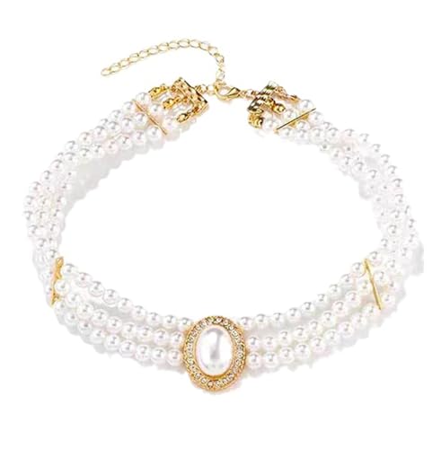 Votvlog Mehrreihige Perlenkette Damen Hochzeits 3 reihig Perlen, Boho Armband Jaspis Naturstein Handmade Schmuck Style Personalisiere Kette Geschenk für Frauen Mädchen Freundin Perlen Damen Herren von Votvlog