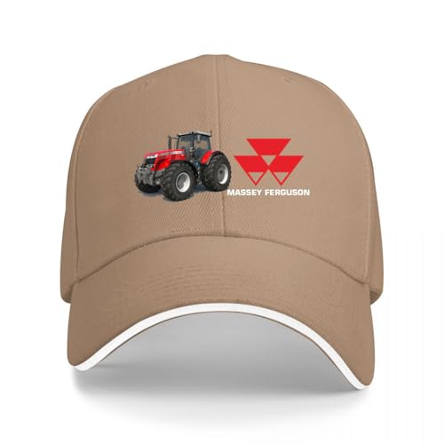 Vouttvii Baseballkappe für Massey Ferguson, schwarz, verstellbar, Sandwich-Hut für Herren, Hüte für Damen, natur, Einheitsgröße von Vouttvii
