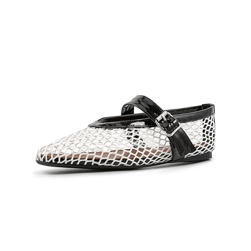 Voviggiw Mesh Ballet Flachs for Damen Gemütlich Schnalle Strap Flachs Fishnet Ballerina Flachs Causal Daily Kleid Sommer Schuhe White Große 42 Voviggiw Mesh Ballet Flachs for Damen Gemütlich Schnalle Strap Flachs Fishnet Ballerina Flachs Causal Daily Kleid Sommer Schuhe White Große 42 von Voviggiw
