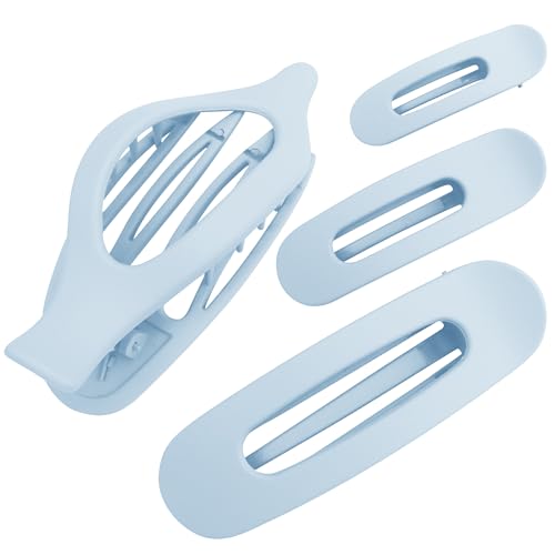 Vovii Haarklammern für Damen und Mädchen, hellblau, 4 Stück Haarspangen für dickes und dünnes Haar, flache Haarklammern in 4 Größen Vovii Haarklammern für Damen und Mädchen, hellblau, 4 Stück Haarspangen für dickes und dünnes Haar, flache Haarklammern in 4 Größen von Vovii
