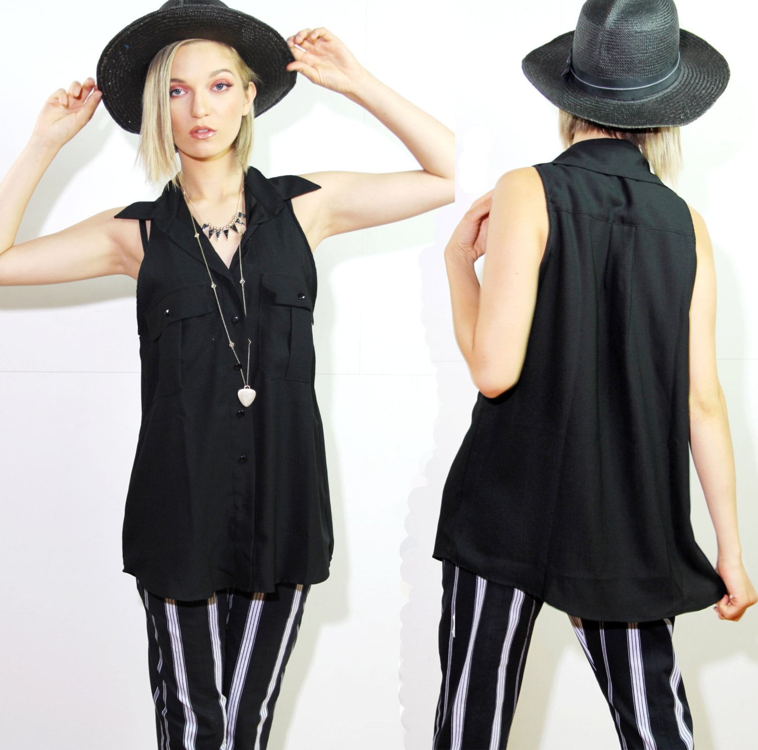 Voyage Clothing "Berlin" Ärmellose Bluse Mit Knöpfen Und Taschen." Voyage Clothing "Berlin" Ärmellose Bluse Mit Knöpfen Und Taschen." von VoyageClothing