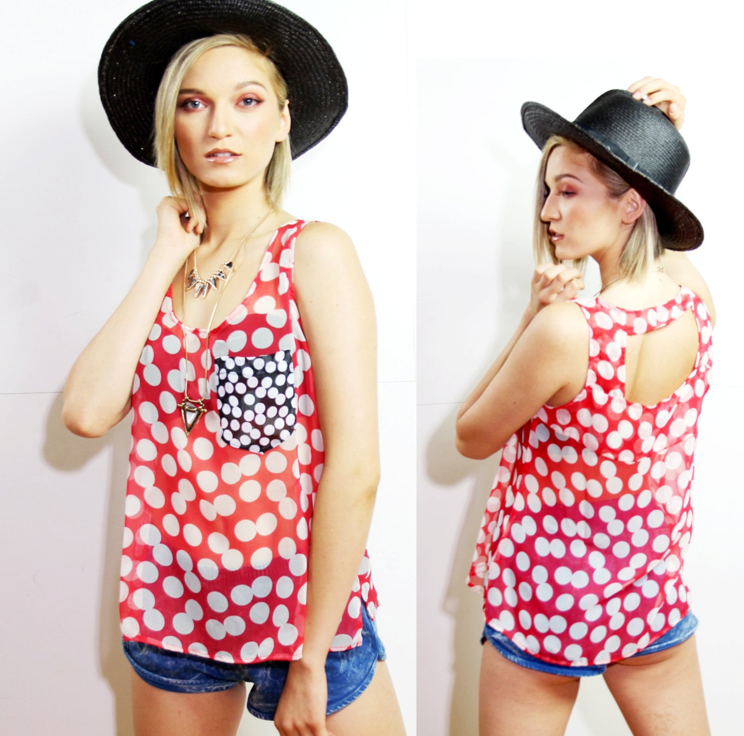 Voyage Clothing "Tokyo" Polkadot Tank in Kirschrot." Voyage Clothing "Tokyo" Polkadot Tank in Kirschrot." von VoyageClothing