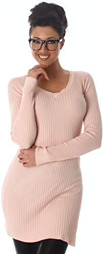 Voyelles Damen Longpulli Stretch Langarm einfarbig Feinripp Bein-Schlitz Hüftschlitz, Rosa 34-38 Einheitsgröße Voyelles Damen Longpulli Stretch Langarm einfarbig Feinripp Bein-Schlitz Hüftschlitz, Rosa 34-38 Einheitsgröße von Voyelles
