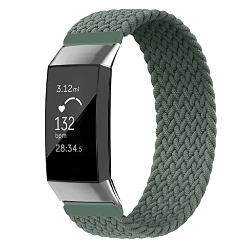 Vozehui Armband Kompatibel mit Fitbit Charge 3/Fitbit Charge 4 Armband, Elastisches Atmungsaktives Weiches Nylon Kinitting Sport Ersatzband für Charge 3/4 Sportband für Damen Herren von Vozehui