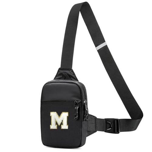 Vpoofree Brusttasche Herren Klein Wasserdichte Sling Bag Diebstahlsicher Crossbody Bag Umhängetasche Schultertasche Zum Umhängen Geschäft Sport Schultertaschen (Schwarz Diebstahlsicher Crossbody Bag) von Vpoofree