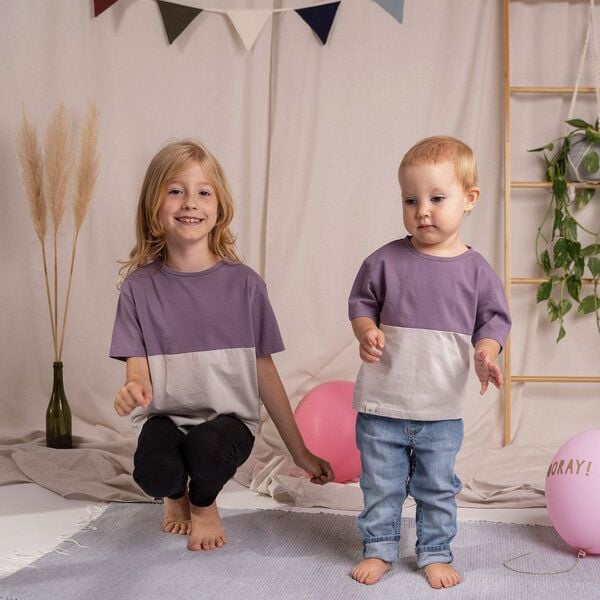 Vresh Clothing Mini Vuchs - Colorblock T-Shirt aus Biobaumwolle von Vresh Clothing