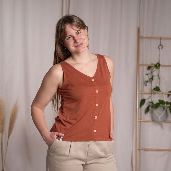 Vresh Clothing Veline - Button Top aus Tencel-Mix von Vresh Clothing