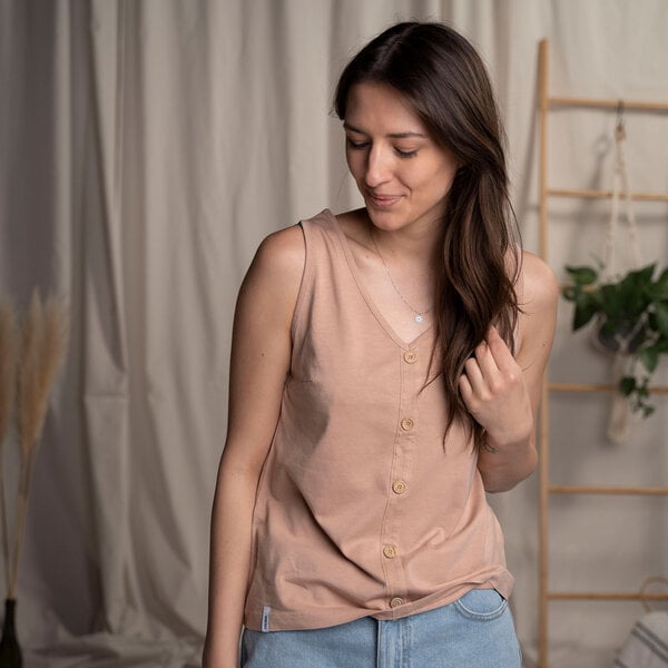 Vresh Clothing Veline - Button Top aus Tencel-Mix von Vresh Clothing