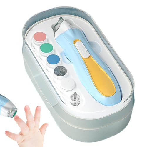Baby Nail Care Electric, Professional Nail Clippers with Dust Cover, LED Light Automatic Nail File, Rechargeable Finger Nail Clippers for Toddler, Children, Safe Nail Care for Kids von Vriusi