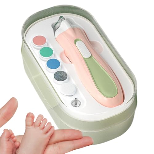 Baby Nail Care Electric, Professional Nail Clippers with Dust Cover, LED Light Automatic Nail File, Rechargeable Finger Nail Clippers for Toddler, Children, Safe Nail Care for Kids von Vriusi