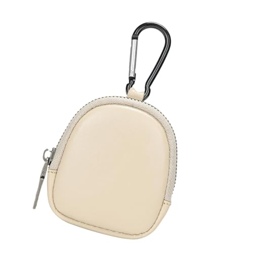 Leder Coin Pouch | Waterproof Zipper Change Bag | Compact Card and Coin Wallet for Men and Women, Portable Change Holder for Everyday Use, Travel and Organizing, Waterproof Change Bag, beige, von Vriusi