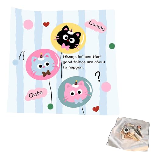 Makeup Bag Cloth | Adhesive Lens Protective Cloth | Folding Cosmetic Pouch Wrap, Multi-Purpose Makeup Storage Cloth Lay Flat for Beauty Makeup, Travel Organizer for Cosmetics von Vriusi