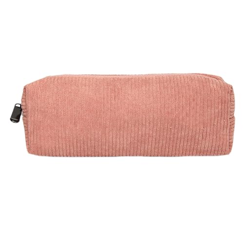 Retro Bleistifttasche | Cord-Bleistifttasche | Weiches Federmäppchen, Schreibwarenaufbewahrungstasche, Retro-Schreibwarentasche, weiche Bleistifttasche, Mehrzweck-Federmäppchen für st, Pink, Se von Vriusi