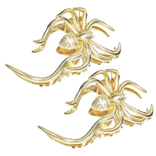 Spinnen-Haarspangen, Gothic-Schmuckzubehör, Cosplay-Haar-Accessoires, Halloween-Kostüm-Clips, rutschfeste Halloween-Haarspangen für Cosplay-Kostüm-Party, Haar-Accessoires für Frauen und Mädchen von Vriusi