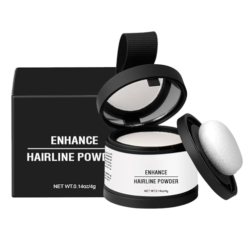 Vriusi Haaransatzpuder für Frauen,Haarpuder, Haartexturpuder mit Applikator, Root Touchup Cover Up, Wasserfester, langlebiger Haar-Concealer, Grauabdeckung, Schattierungswerkzeug für sofort dickeres, von Vriusi