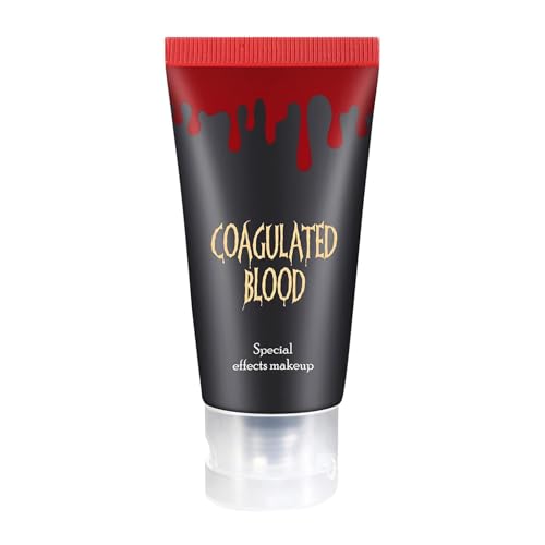 Vriusi Halloween Blood Makeup, Halloween Liquid Dripping Blood, Realistic Vampire Fake Blood, Halloween Zombie Vampire Spoof Thick Blood, Fake Blood Spray for Halloween and Cosplay Party von Vriusi