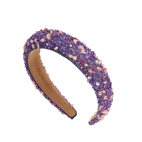Vriusi Kristall-Stirnbänder für Damen, breite Stirnbänder, Haarschmuck für Damen und Mädchen, Strass-Stirnband für den täglichen Gebrauch, Kostümzubehör von Vriusi