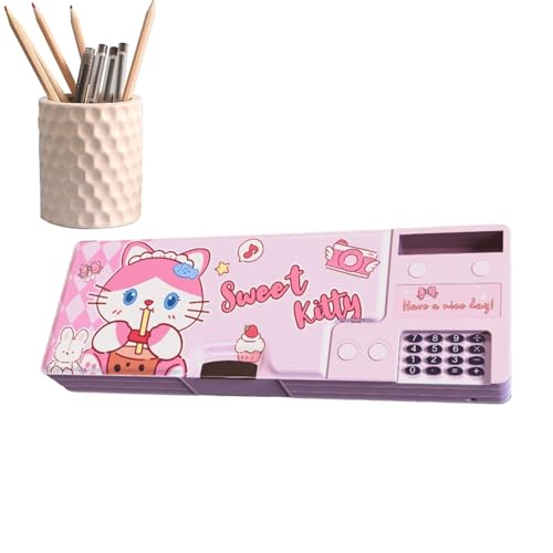 Vriusi Pop-Up Pencil Case School Supplies Organizer Pencil Case with Calculator Multifunctional Pencil Box Girls Pop-Up Pencil Case Durable Stationery Organizer School Stationery Box Pop-Up School P von Vriusi
