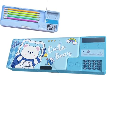 Vriusi Pop-Up Pencil Case School Supplies Organizer Pencil Case with Calculator Multifunctional Pencil Box Girls Pop-Up Pencil Case Durable Stationery Organizer School Stationery Box Pop-Up School P von Vriusi
