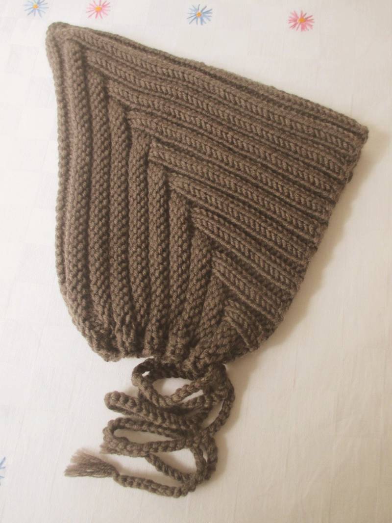 Pixiemütze Für Ku 53-55 cm Mocca von VroniStrickt