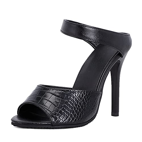 Vrupons Damen Pumps Sexy High Heels für Fashion Women(Schwarz,45) von Vrupons