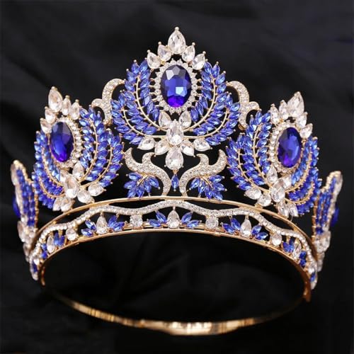 Damen Braut Krone Hochzeit Kopfschmuck Tiara Party Zubehör Geburtstag Thema Strass Kopfschmuck von Vsadsau