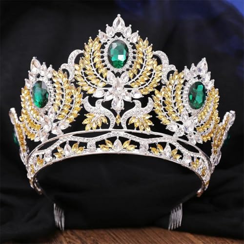 Damen Braut Krone Hochzeit Kopfschmuck Tiara Party Zubehör Geburtstag Thema Strass Kopfschmuck von Vsadsau