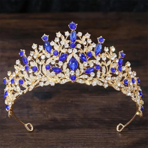 Damen Strass Braut Tiara Krone Strass Diadem Tiaras Hochzeit Haarschmuck Kopfschmuck von Vsadsau