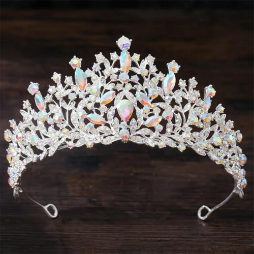 Damen Strass Braut Tiara Krone Strass Diadem Tiaras Hochzeit Haarschmuck Kopfschmuck von Vsadsau