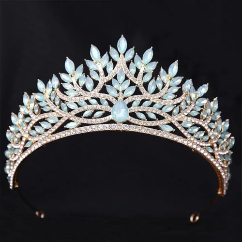 Damen Strass Braut Tiaras Krone Strass Abschlussball Diadem Hochzeit Haar Kleid Zubehör von Vsadsau