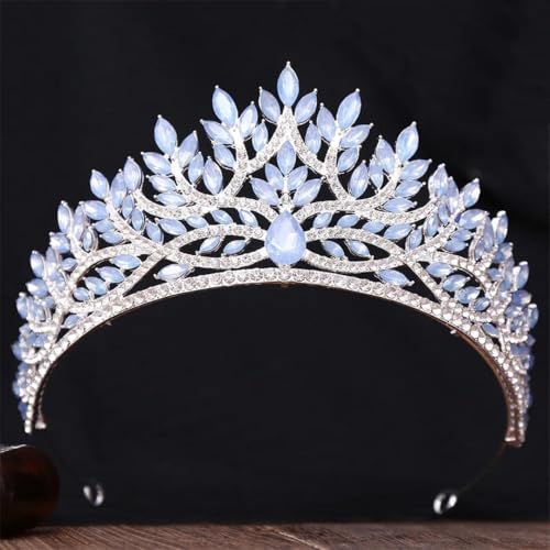 Damen Strass Braut Tiaras Krone Strass Abschlussball Diadem Hochzeit Haar Kleid Zubehör von Vsadsau