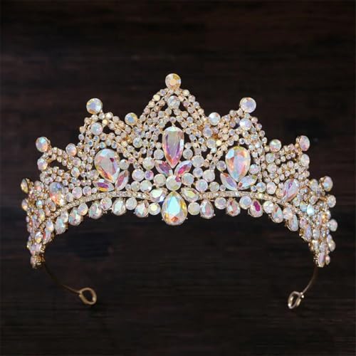 Damen Strass Braut Tiaras Kronen Hochzeit Diadem Prinzessin Party Haar Geburtstag Party Haar Kopfschmuck von Vsadsau