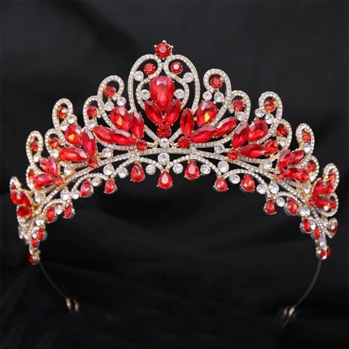 Damen Strass Hochzeit Krone Wassertropfen Braut Diadem Kopfschmuck Braut Tiara Haarschmuck von Vsadsau